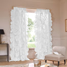 Custom ruffled white linen curtain - Drops