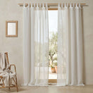 Sheer curtains in ivory linen
