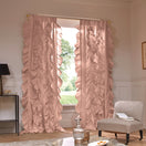 Custom ruffled nude linen curtain - Drops