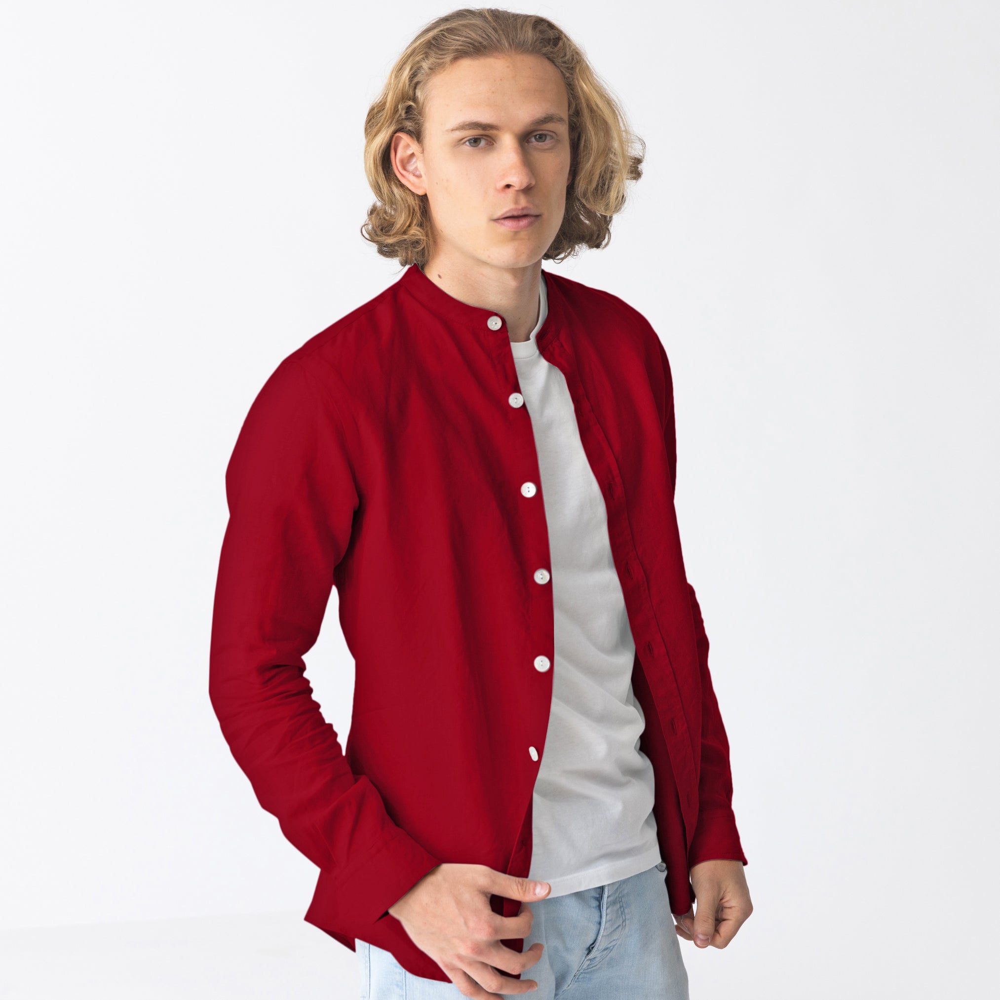 Clementine – Linen Shirt with Bow-Tie Collar