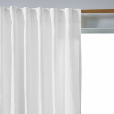 Rideau lin avec doublure cotton sur mesure Blanc Optique