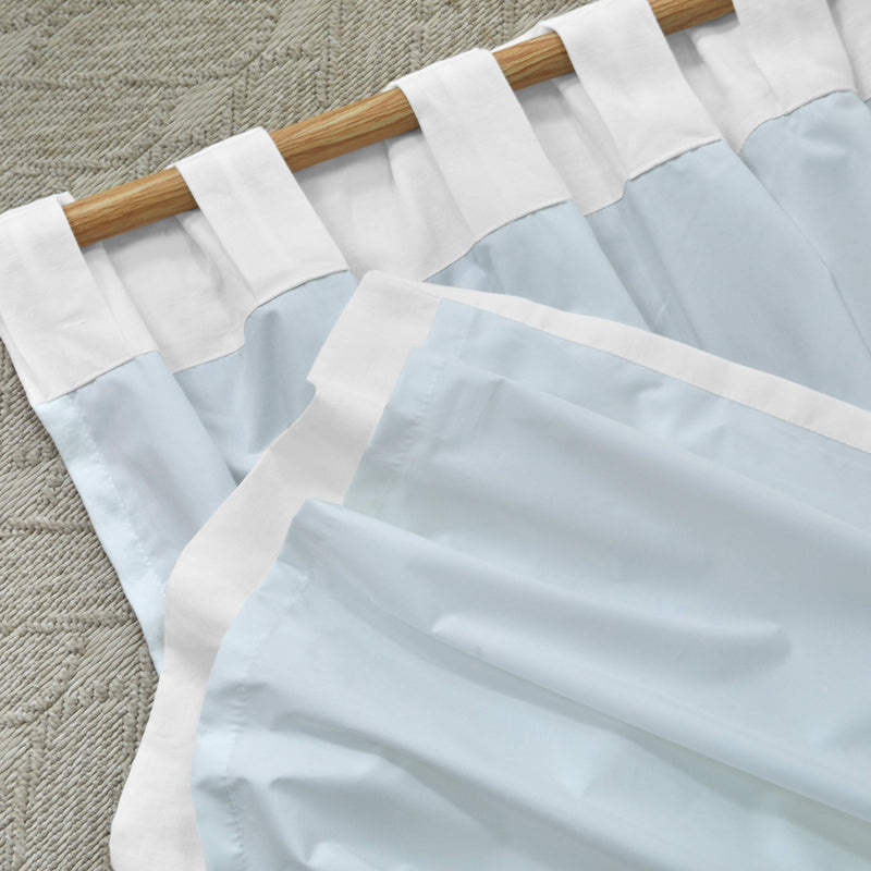 Rideau doublé en lin sur mesure Blanc Optique à pattes cachées