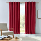 Made to measure blackout linen curtain Burgundy