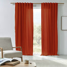 lined linen curtain coral