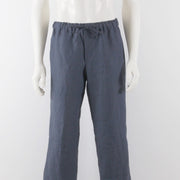 Men's Linen Pyjamas Trousers "Diego" night blue | Linenshed
