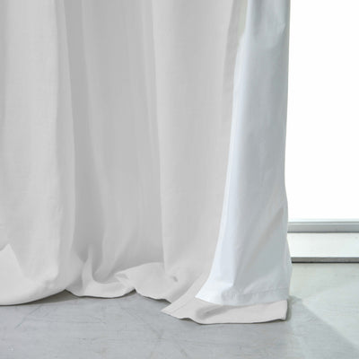 Rideau doublé en lin sur mesure Gris Minéral