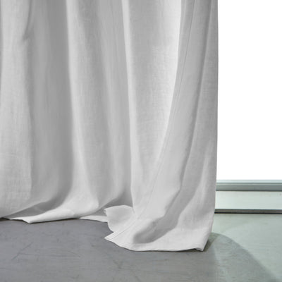 Rideau lin lavé non doublé Gris Minéral