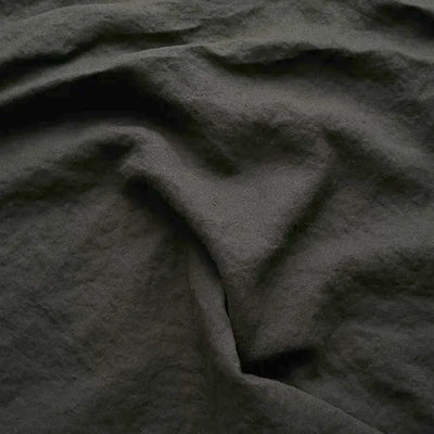 Swatch pour nappe sur mesure en lin point de cheval encre noire