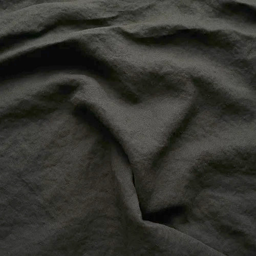 Swatch pour nappe sur mesure en lin point de cheval encre noire