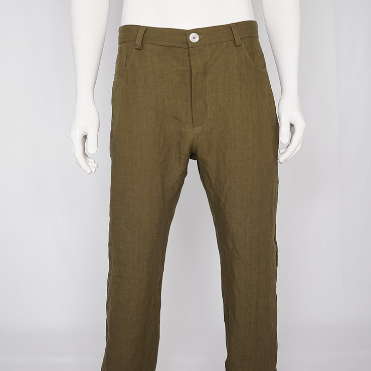 Linen pants "Flavio" Green - Linenshed
