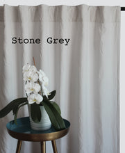 Ruffles Linen Curtain Stone Grey