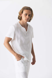 Men’s Short Sleeves Tunic White "Marcelo" 