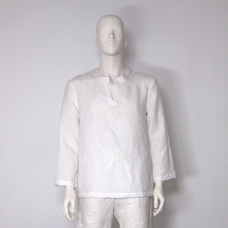 Men's linen tunic "Luciano" optic white