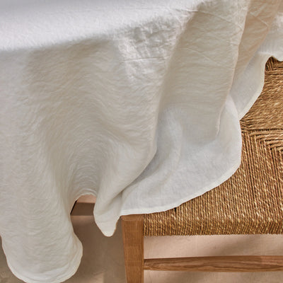 Nappe basique ronde en lin ivoire