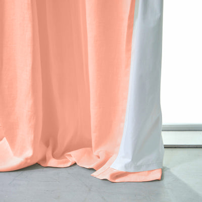 Rideau doublé en lin sur mesure Rose