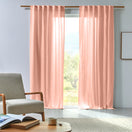 Made to measure washed linen curtain nude
