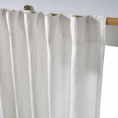 Rideau lin avec doublure cotton sur mesure Ivoire