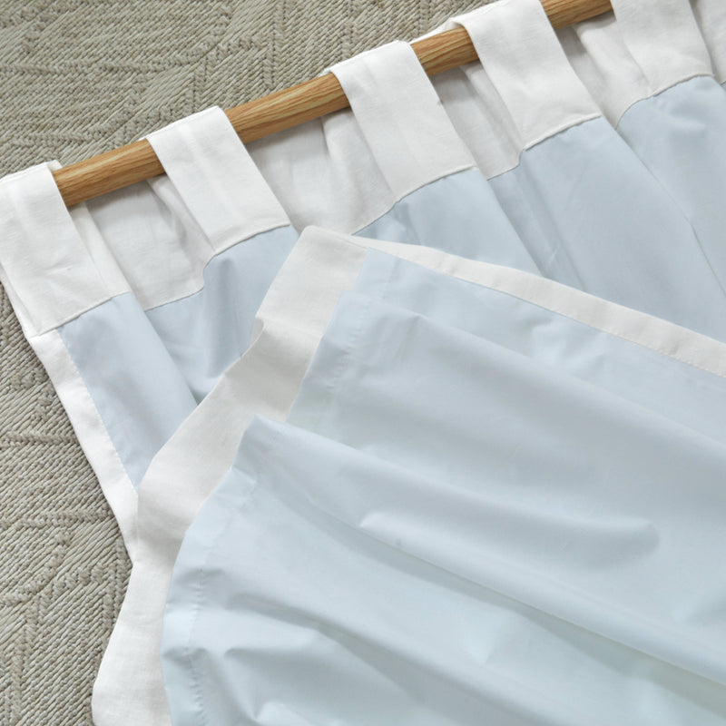 Rideau doublé en lin sur mesure Ivoire à pattes cachées