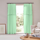 Linen Curtain panel with bourdon edge - Mint Green