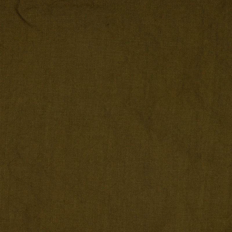 Nappe en lin lavé "Bourdon" ovale sur mesure Vert Olive 