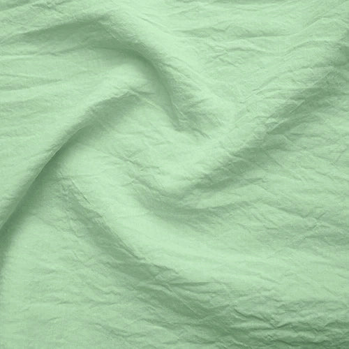 Swatch pour taie de traversin en lin vert menthe 