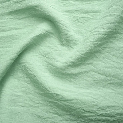 drap-housse en lin vert menthe