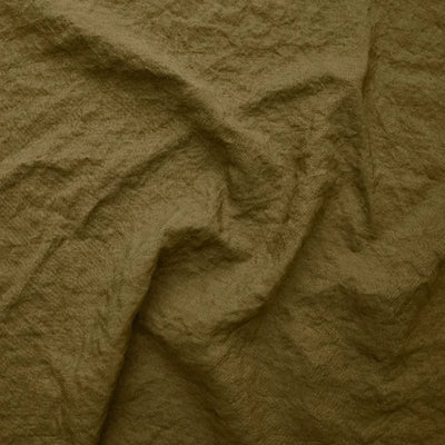 Swatch pour nappe ovale sur mesure en lin vert olive