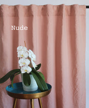Linen Blackout Curtain in custom size, Nude