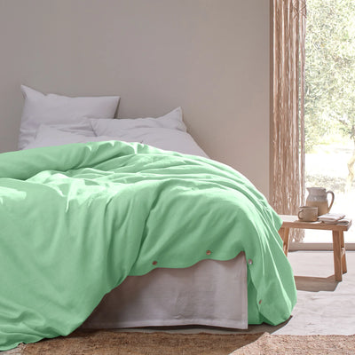 housse de couette lin Vert Menthe