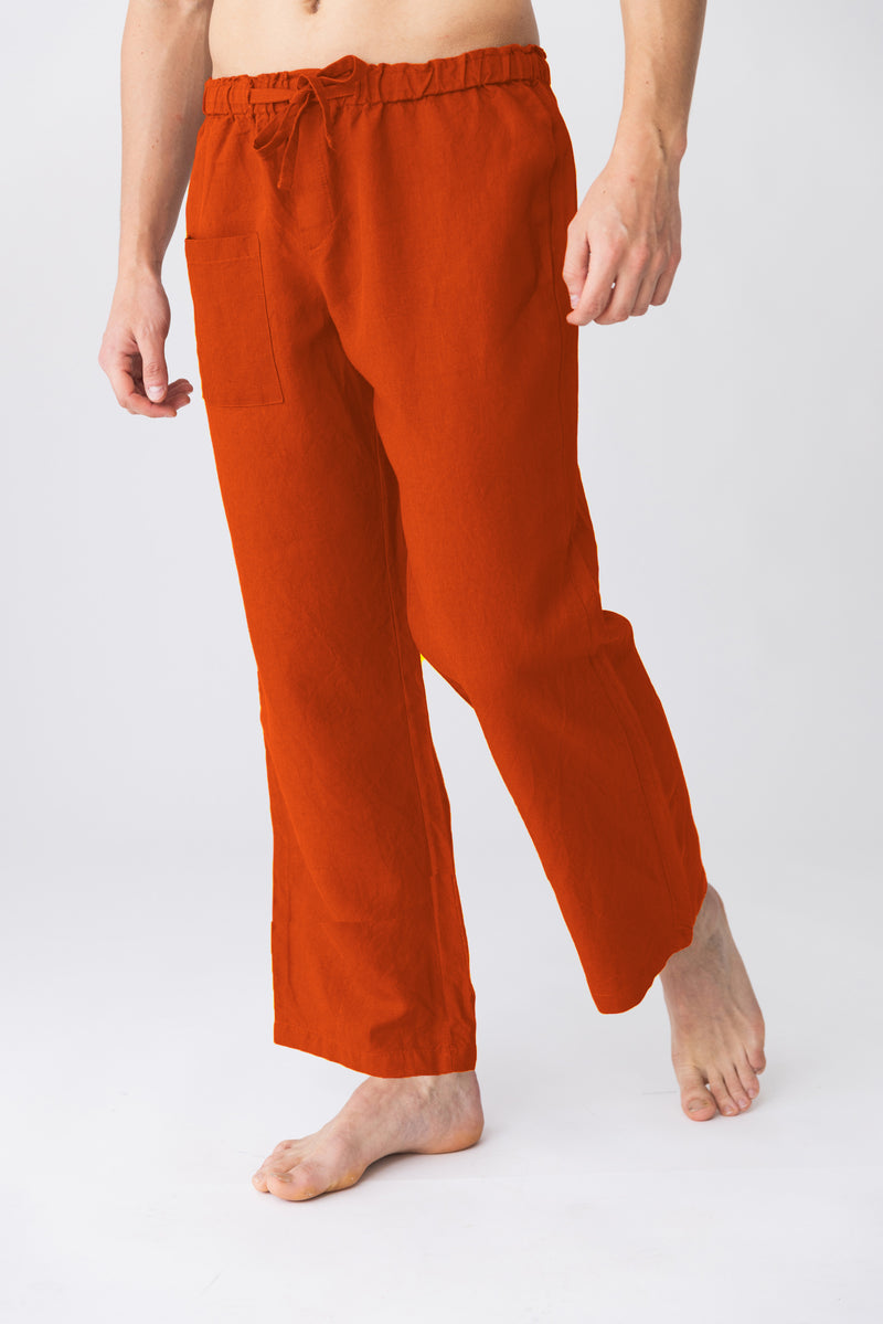 Pantalon de pyjama en lin “Ronaldo” Corail 