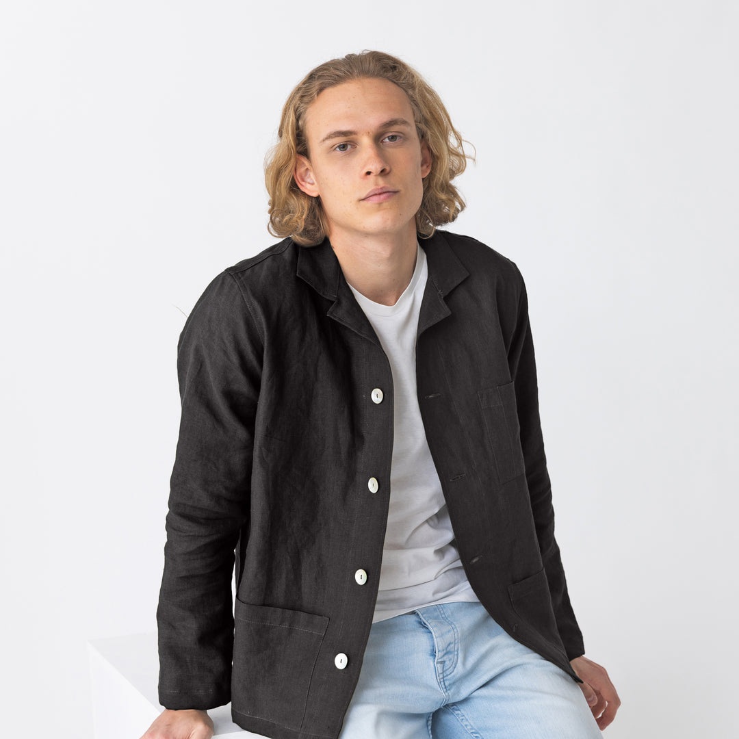 Men's linen jackets: quality French washed linen | Linenshed