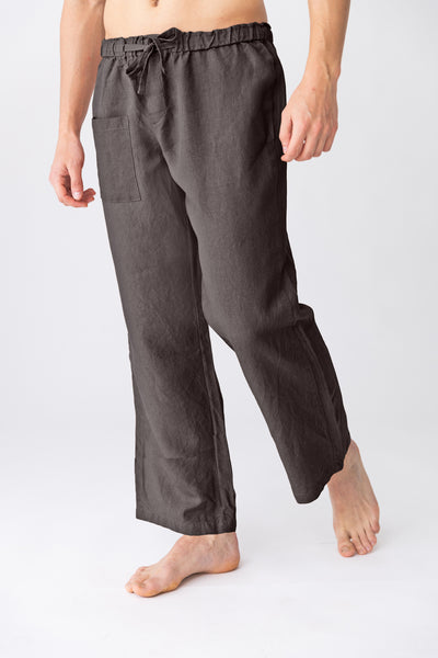 Pantalon de pyjama en lin “Ronaldo” Gris Plomb #colour_gris-plomb