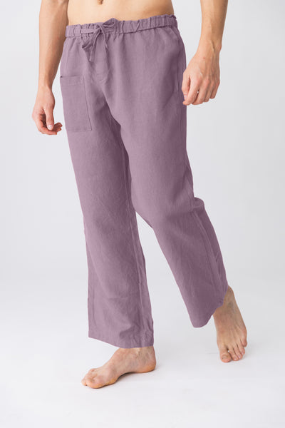 Pantalon de pyjama en lin “Ronaldo” Lilas #colour_lilas