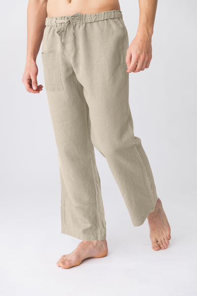 Pantalon de pyjama en lin “Ronaldo” Naturel #colour_naturel