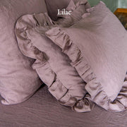 Linen Ruffles Shams (set of 2) Lilac