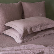 Flanged Linen Pillowcases in Lilac -Linenshed