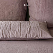 Quilted Linen Pillowcase Lilac
