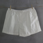100% Linen Boxer shorts Ivory