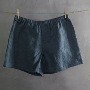 100% Linen Boxer shorts French Blue