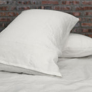 Side Opening Detail Of Chalk Linen Pillows