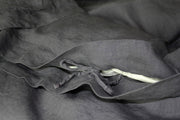 Stonewashed Linen Duvet Cover Lead Gray