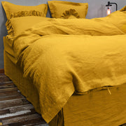 Washed Linen Bedding Set Mustard 01