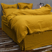 Washed Linen Bedding Set Mustard 04