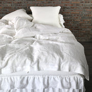 Optic White Duvet Cover with Ties Closure
