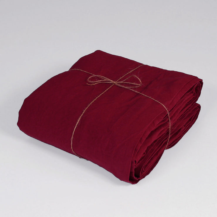 Bed Linen Flat Sheet Burgundy