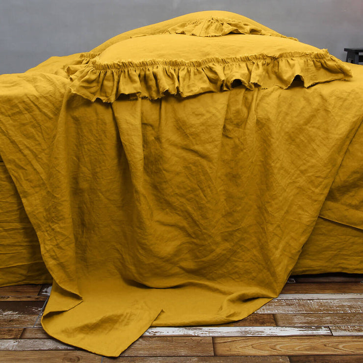 Bed Linen Flat Sheet Mustard