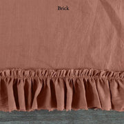 Frayed Ruffles Pure Linen Duvet Cover