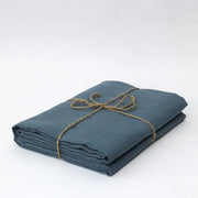 100% Linen Bed Sheet in French Blue 