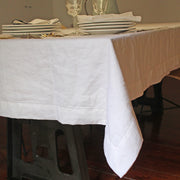 Rustic Hemstitched 100% Linen Tablecloth - Linenshed