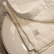 100% Pure Washed Linen Hemstitched Table Napkins